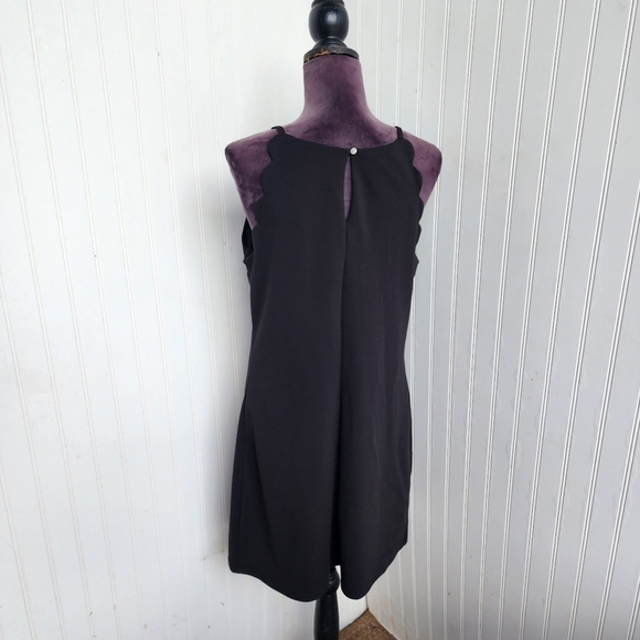IZ Byer Womens Halter Scalloped Short Little Black Stretch Dress Size XL - Picture 5 of 12